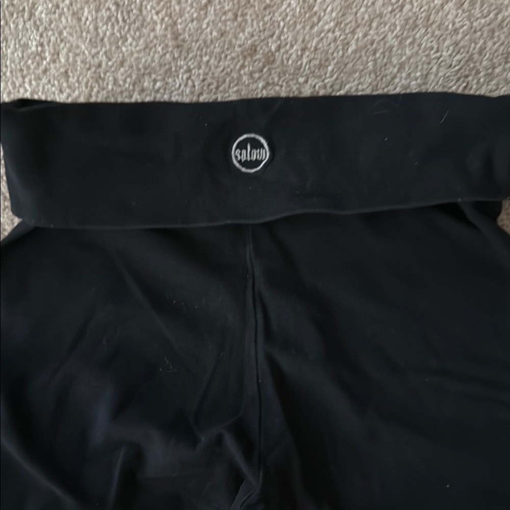 SOLOW Black High Waisted Flared Leggings